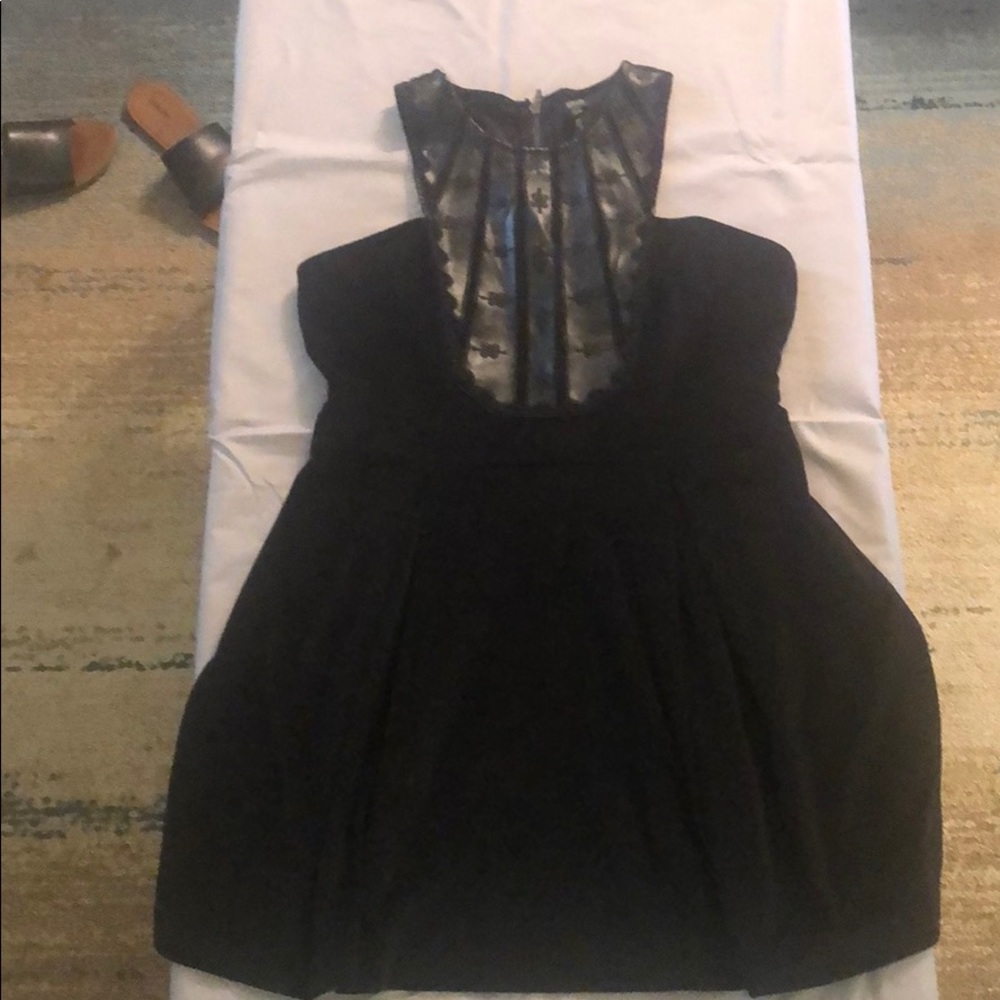 Black suede cocktail dress!